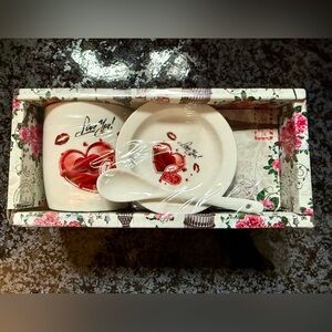 Love Themed Mug and Saucer Set